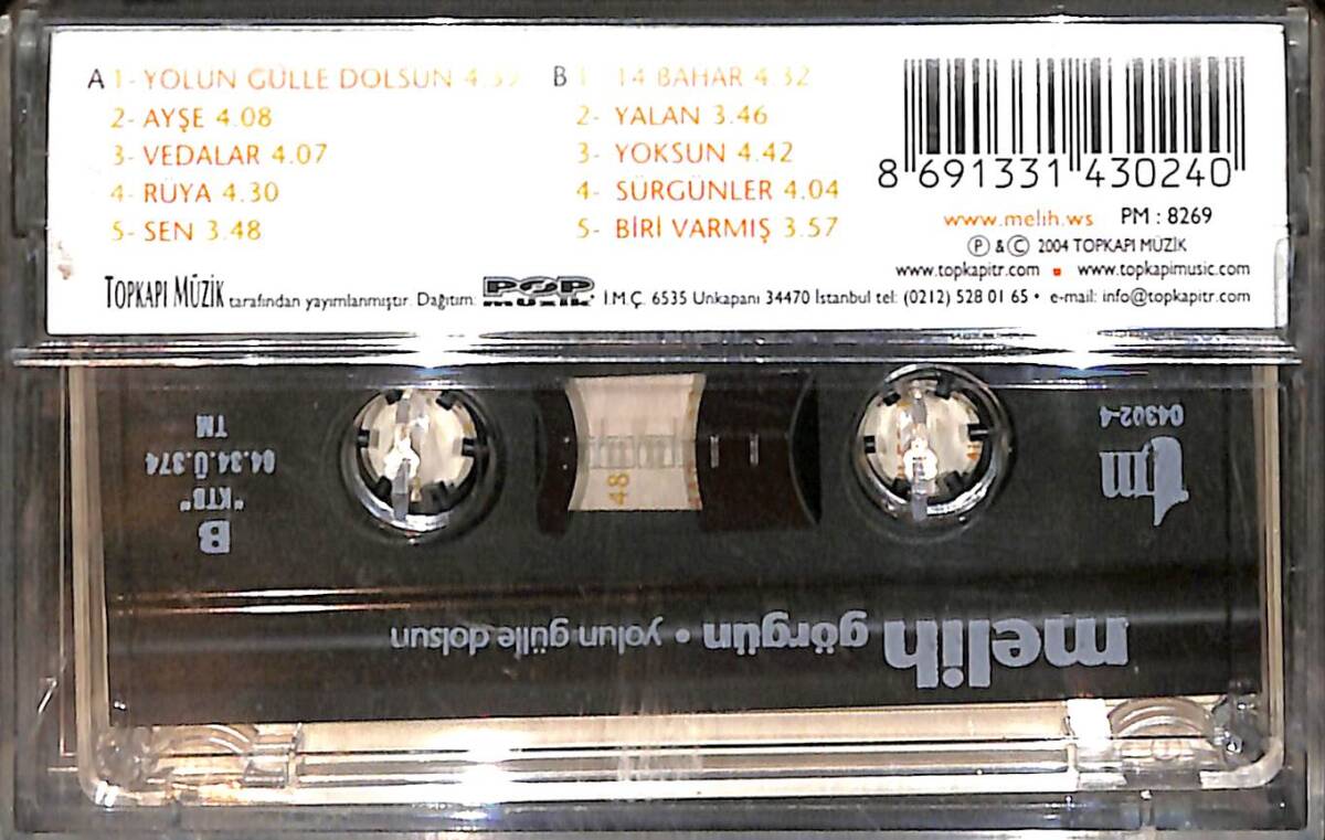 Melih Görgün - Yolun Gülle Dolsun Kaset (İkinci El) KST28590 - 2