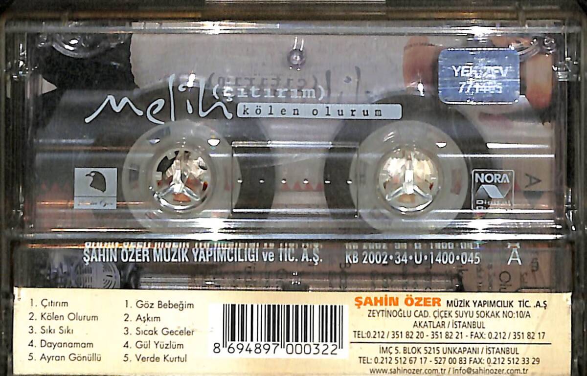 Melih - Kölen Olurum Kaset (İkinci El) KST28435 - 2