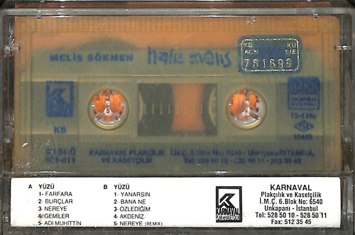 Melis Sökmen - Halis Melis Kaset (İkinci El) KST28539 - 2