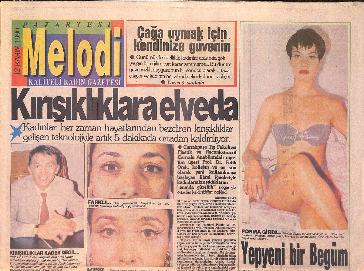 Melodi Gazetesi 12 Kasım 1990 - Kapıcı Cafer'in Bebek Sevinci - Yepyeni Bir Begüm GZ2924 - 1