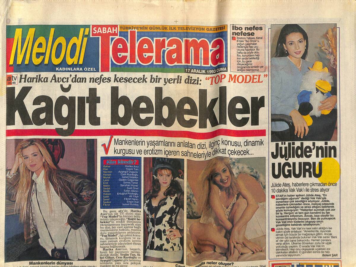 Melodi Gazetesi 17 Aralık 1993 - Emrah Popa Kucak Açtı - TRT'nin Yasakladığı Şarkılar GZ153079 - 1