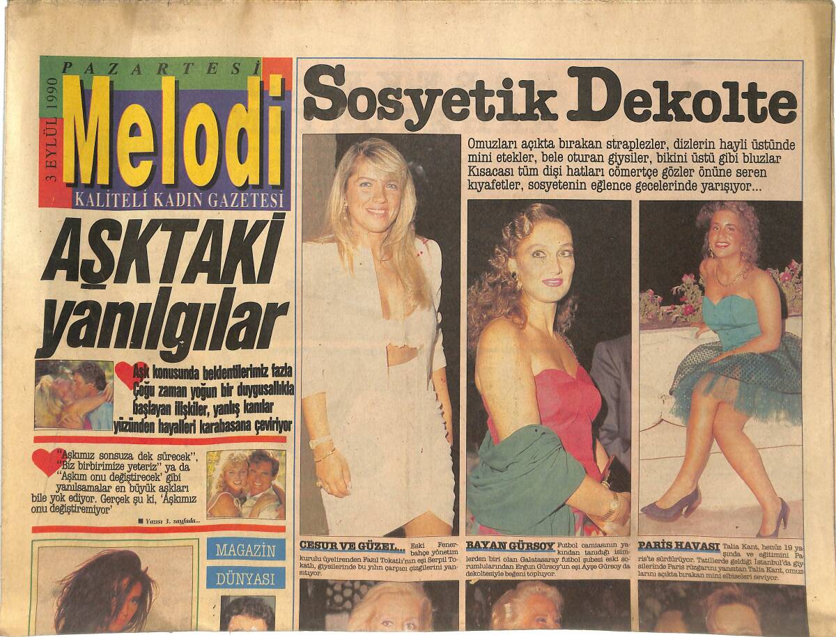 Melodi Gazetesi 3 Eylül 1990 - Brigitte Bardot Şimdi De İspanya'ya Karşı Savaş Açtı - David Hasselhoff'un Başını Yakan Sarışın Yıldız Erika Eleniak GZ144936 - 1