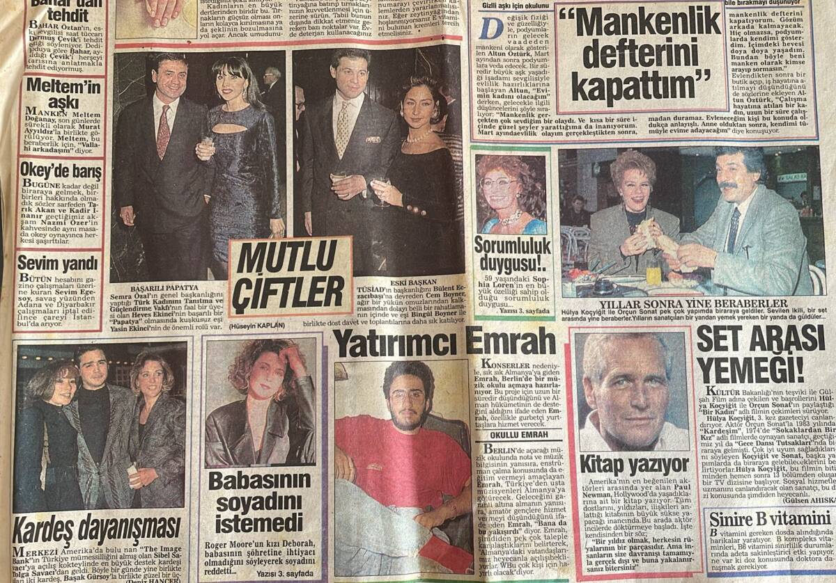 Melodi Gazetesi 4 Şubat 1991 - Yatırımcı Emrah - Yıllar Sonra Yine Beraberler: Hülya Koçyiğit Ve Orçun Sonat GZ153101 - 2