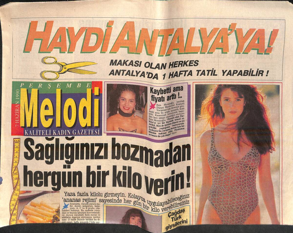 Melodi Gazetesi 7 Haziran 1990 - Nil Ünal'a Amerika Yaradı - Hakan Peker'e Sempatik Destek! GZ138079 - 1