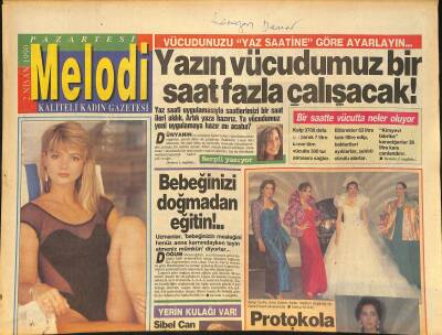 Melodi Kadın Gazetesi 2 Nisan 1990 - Sibel Can, Oya Aydoğan, Seda Sayan, Gülay Pınarbaşı GZ126343 - 1