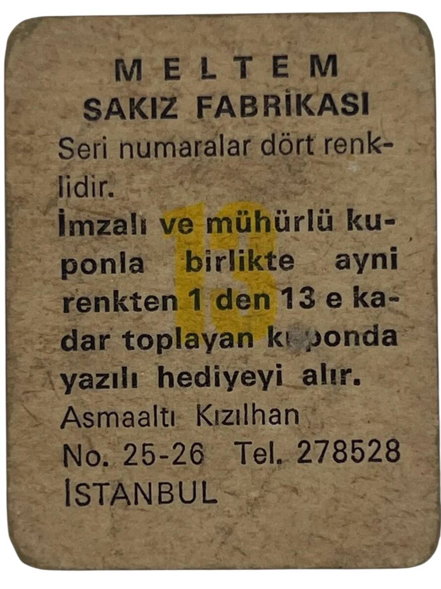 MELTEM Sakızı Kartları No 13 TÜRKAN ŞORAY # SKZ1596 - 2