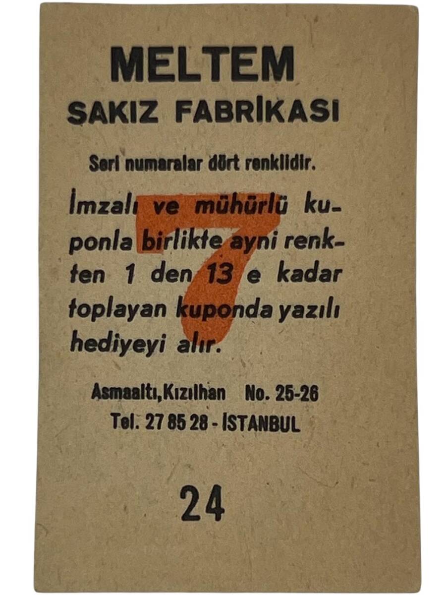 MELTEM Sakızı Kartları No 24 TİJEN PAR # SKZ1610 - 2