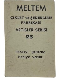 MELTEM Sakızı Kartları No 26 İZZET GÜNAY # SKZ1606 - 2