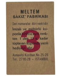 MELTEM Sakızı Kartları No 3 AYHAN IŞIK # SKZ1592 - 2