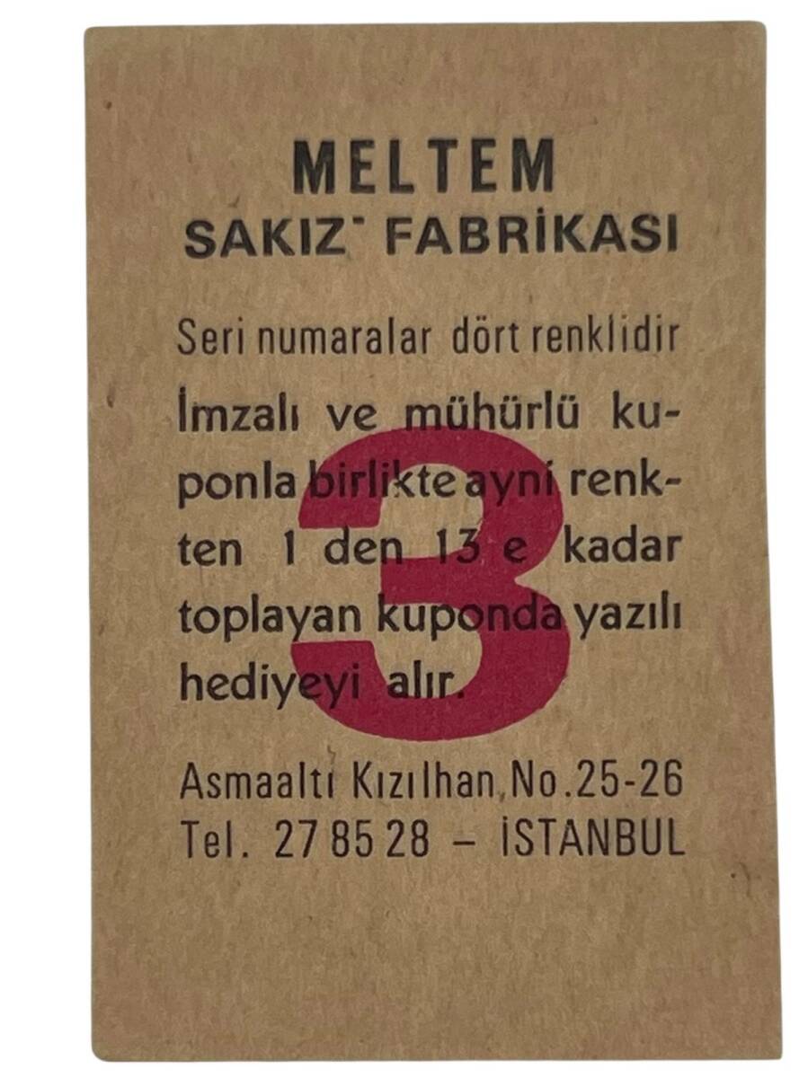 MELTEM Sakızı Kartları No 3 AYHAN IŞIK # SKZ1592 - 2
