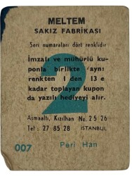MELTEM Sakızı Kartları No 7 PERİ HAN # SKZ1595 - 2