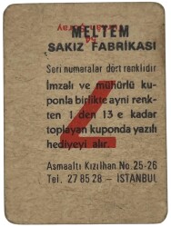 MELTEM Sakızı Kartları No 7 TÜRKAN ŞORAY# SKZ1598 - 2