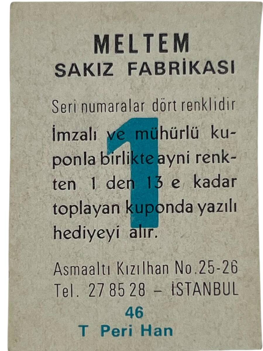 MELTEM Sakızı Kartları No 71 MEDİHA DEMİRKIRAN # SKZ1608 - 1