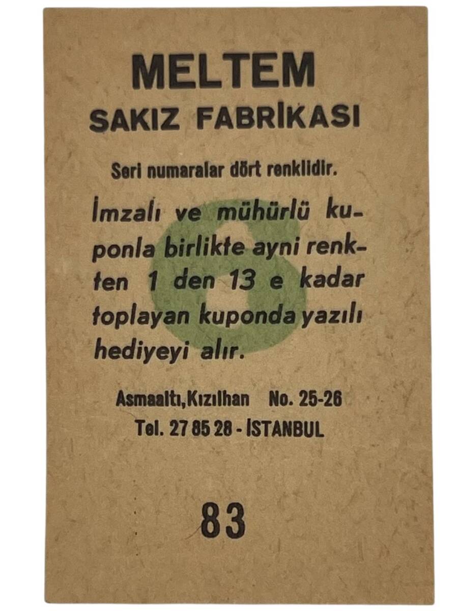 MELTEM Sakızı Kartları No 83 KARTAL TİBET # SKZ1616 - 2