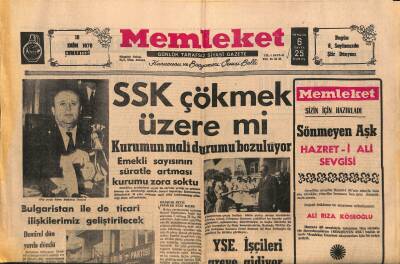 Memleket Gazetesi 10 Ekim 1970 - SSK Çökmek Üzere Mi ? GZ117331 - 1