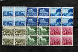 Memleket Serisi 4lü Blok Pul Koleksiyonu (İstanbul,İzmir,Giresun,Gaziantep,Eskişehir,Isparta) PPT2062 - Gökçekoleksiyon