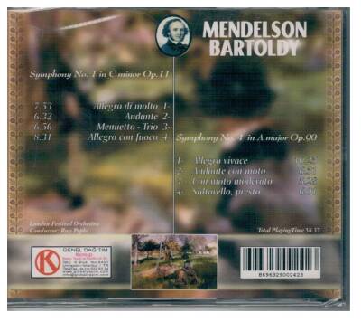 Mendelson - Bartolody - Symphony No.1,4 CD Müzik (Sıfır Ürün) CD4 - 6