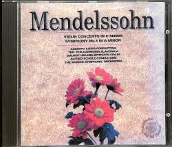 Mendelssohn - Violin Concerto In E Minor / Symphony No. 3 In A Minor CD (İkinci El) CD4245 - 1