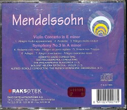 Mendelssohn – Violin Concerto & Symphony No.3 CD (İkinci El) CD5241 - 2