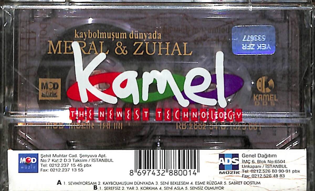 Meral&Zuhal - Kaybolmuşum Dünyada Kaset (Sıfır) KST28271 - 2