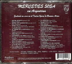 Mercedes Sosa En Argentina CD (İkinci El) CD5002 - 2