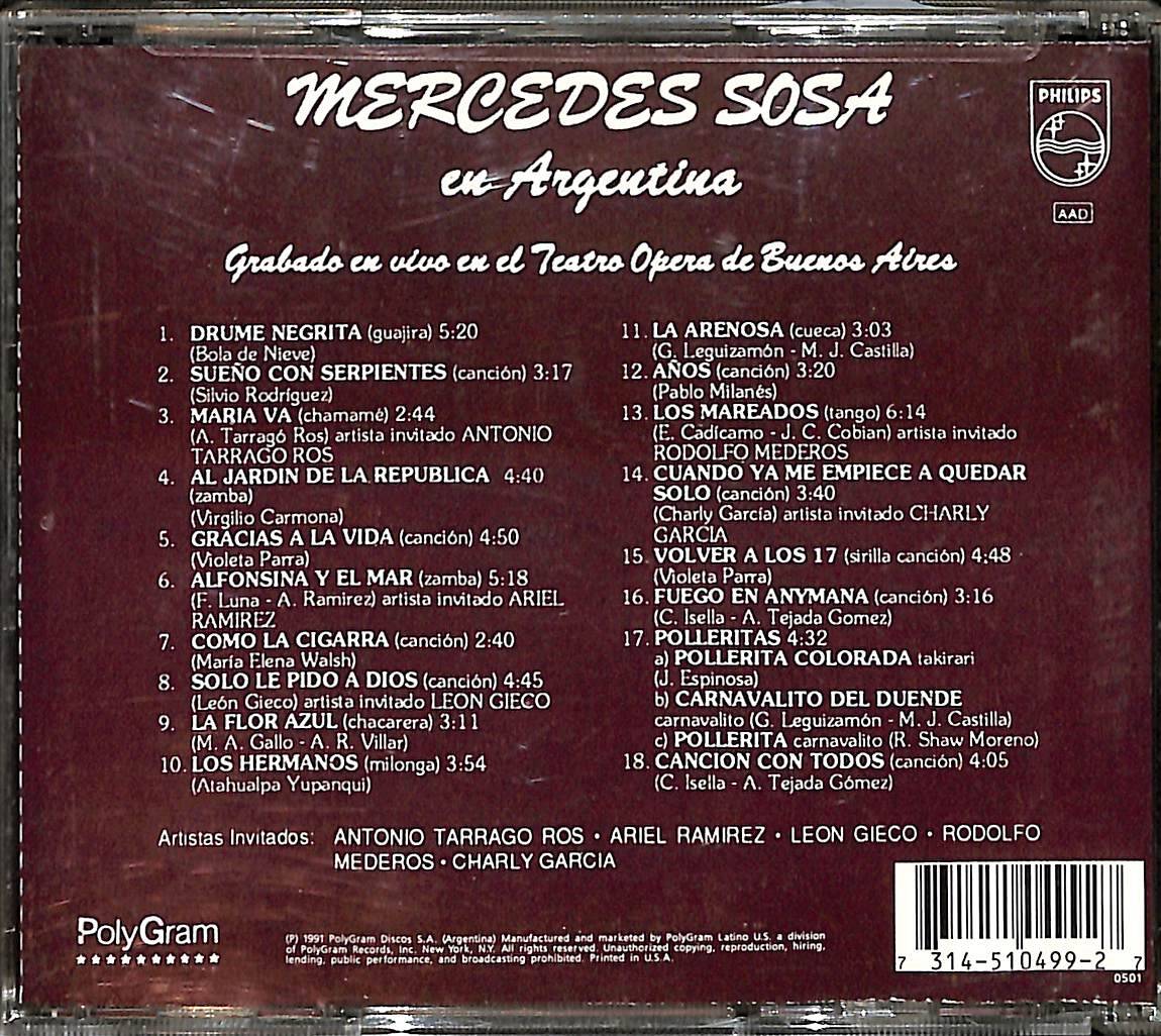 Mercedes Sosa En Argentina CD (İkinci El) CD5002 - 2