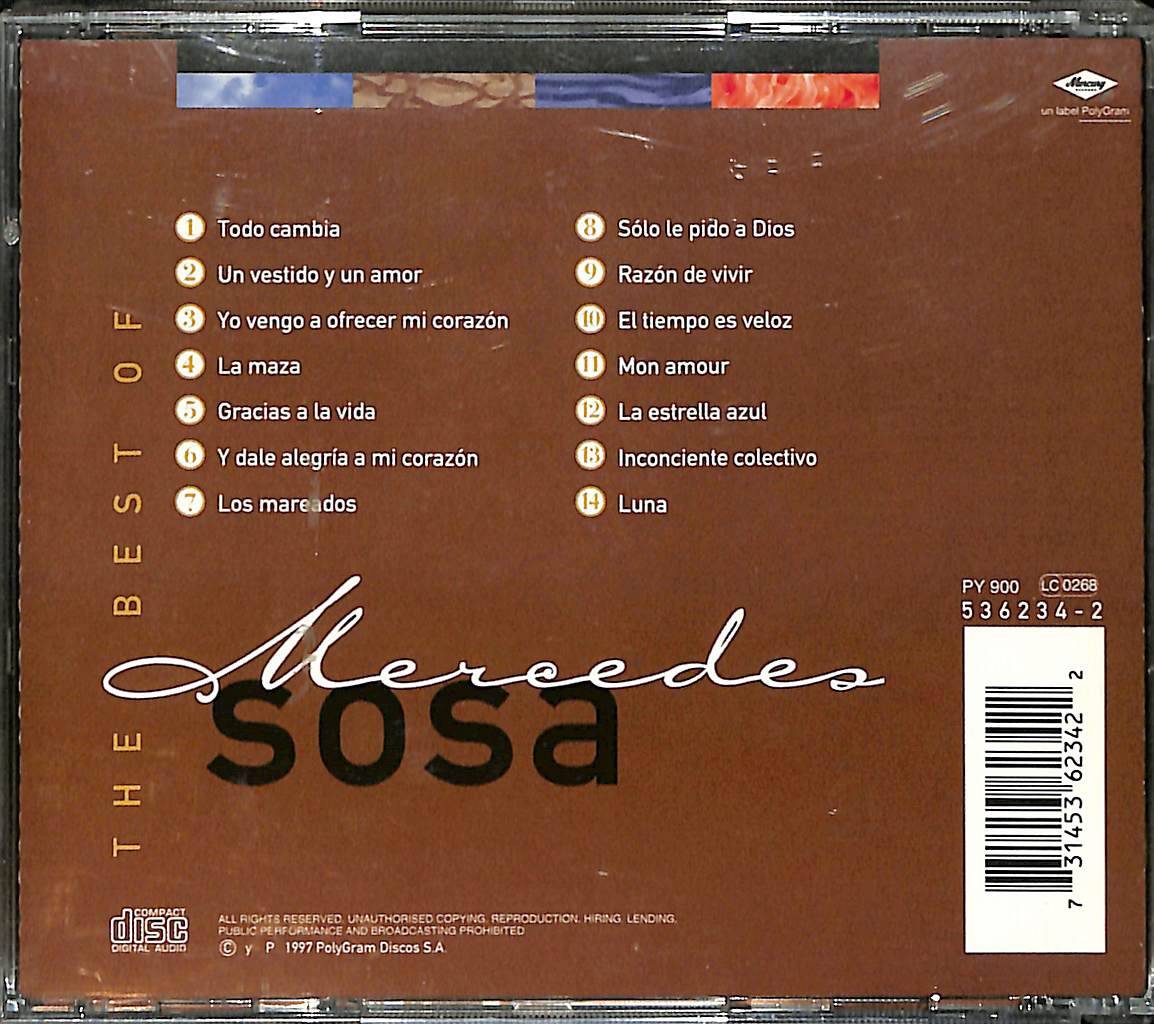 Mercedes Sosa - The Best Of CD (İkinci El) CD4947 - 2