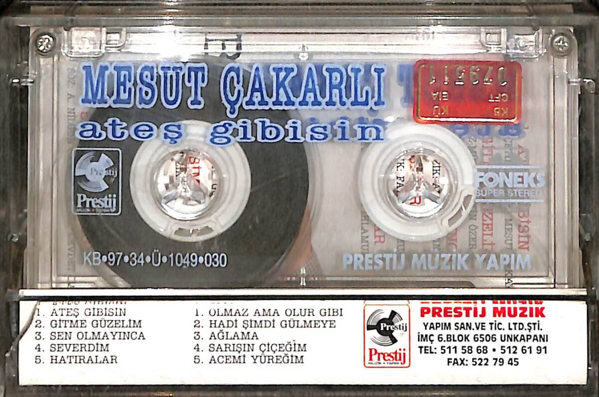 Mesut Çakarlı - Ateş Gibisin Kaset (İkinci El) KST28591 - 2