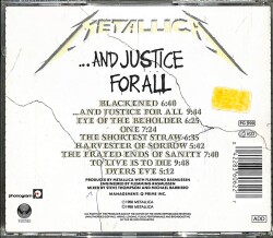Metallica – ...And Justice for All | Vertigo Baskı Müzik CD (İkinci El - Sarı Bandrol - 1988) CD5928 - 2