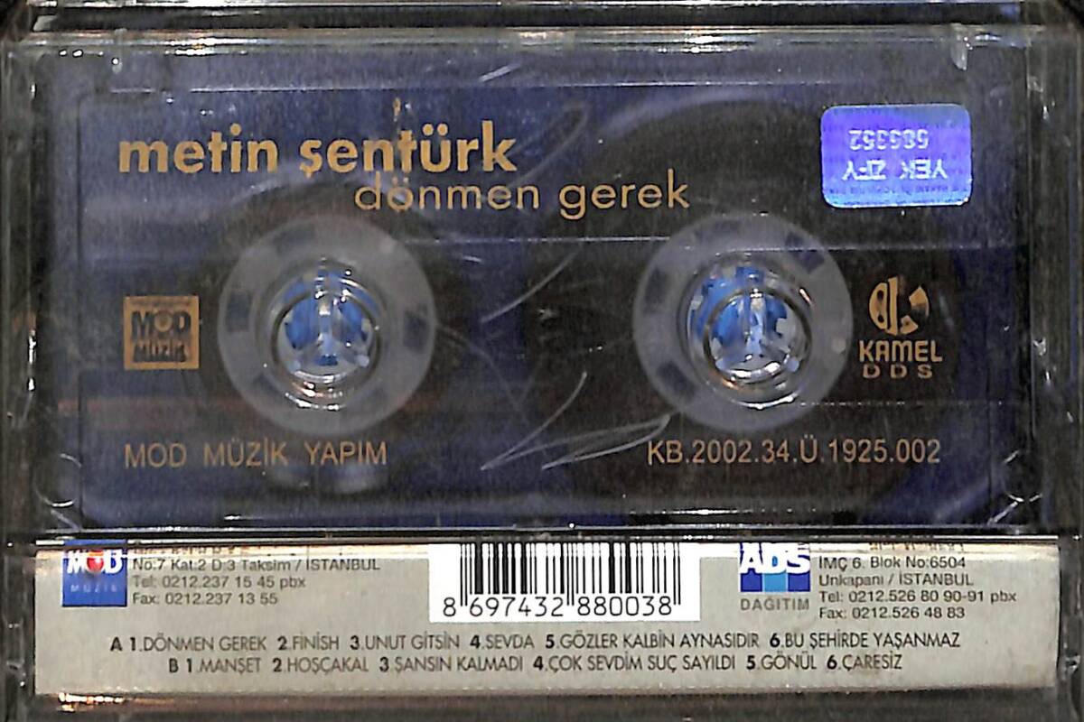 Metin Şentürk - Dönmem Gerek Kaset (İkinci El) KST28620 - 2