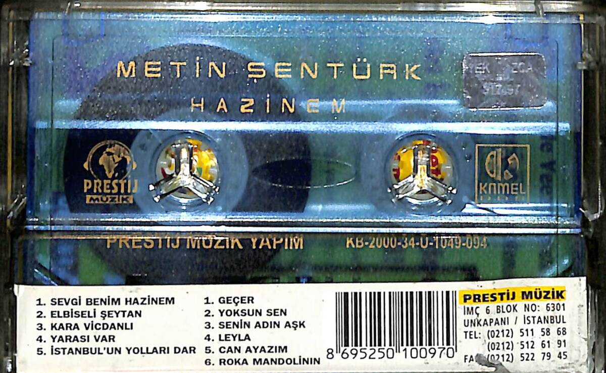 Metin Şentürk - Hazinem Kaset (İkinci El Kaset) KST29500 - 2