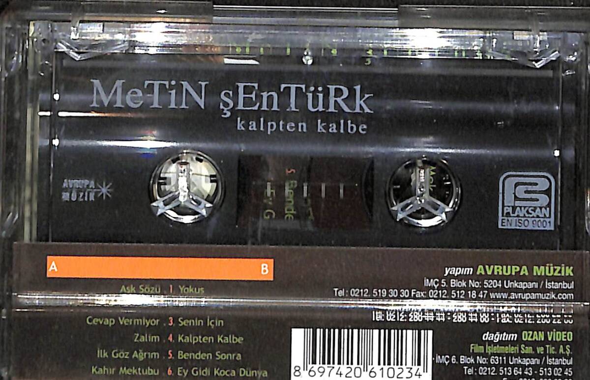 Metin Şentürk - Kalpten Kalbe Kaset (İkinci El Kasetl) KST28619 - 2