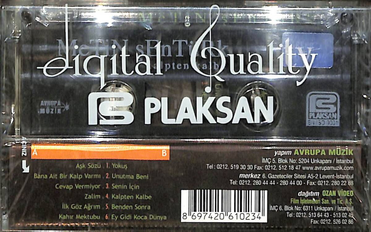 Metin Şentürk - Kalpten Kalbe Kaset (Sıfır) KST28408 - 2