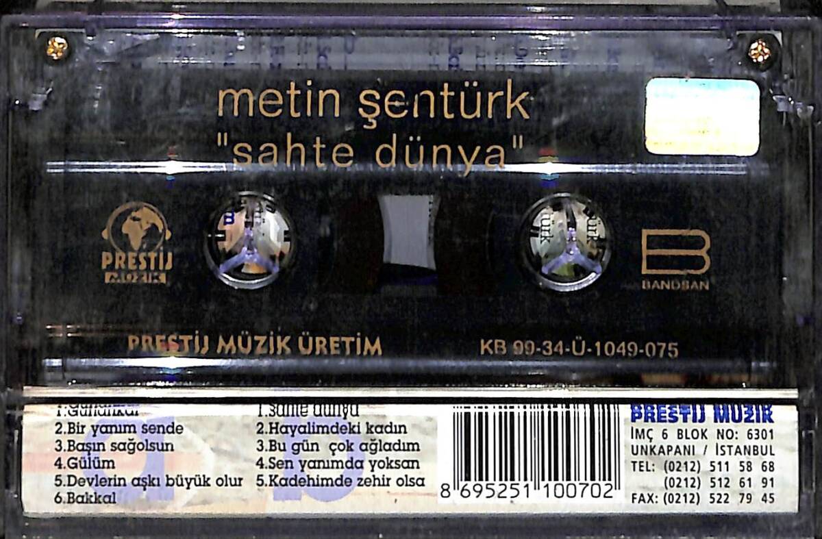Metin Şentürk - Sahte Dünya Kaset (İkinci El) KST28623 - 2