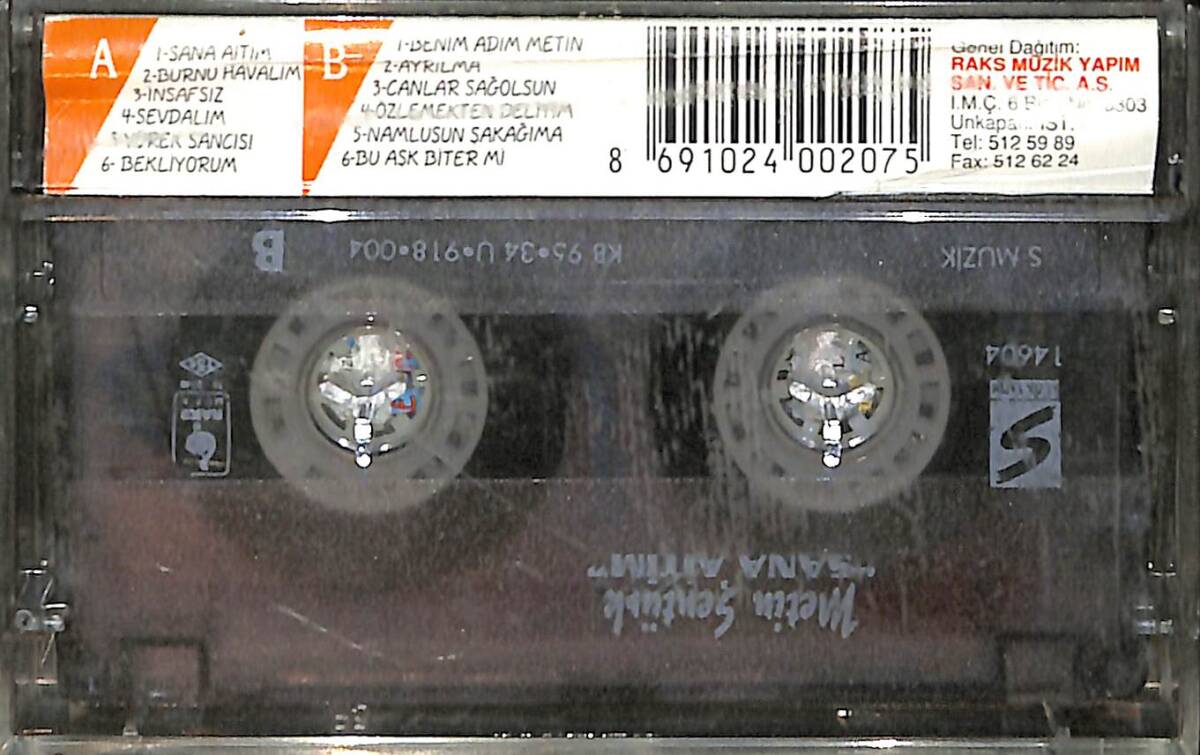 Metin Şentürk - Sana Aitim Kaset (İkinci El) KST28649 - 2