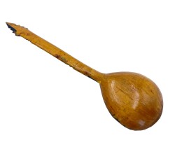 Mevlana Figürlü Eski Ahşap Kaşık – El İşçiliği 23 cm | Tasavvufi Dekoratif AOB1922 - 2