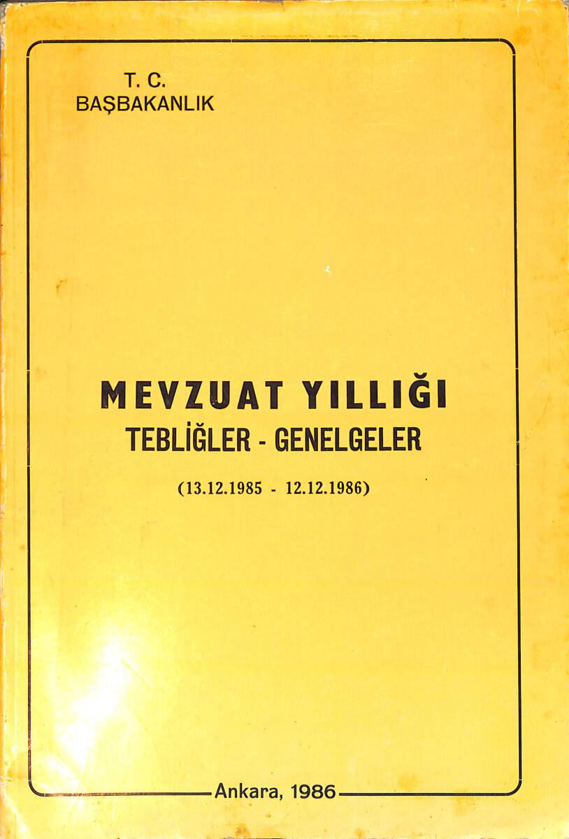 Mevzuat Yıllığı Tebliğler - Genelgeler NDR93048 - 1