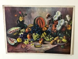 Meyve Tabağı Tematik Dev Boy Poster 70x50cm BRKT35 - Gökçekoleksiyon