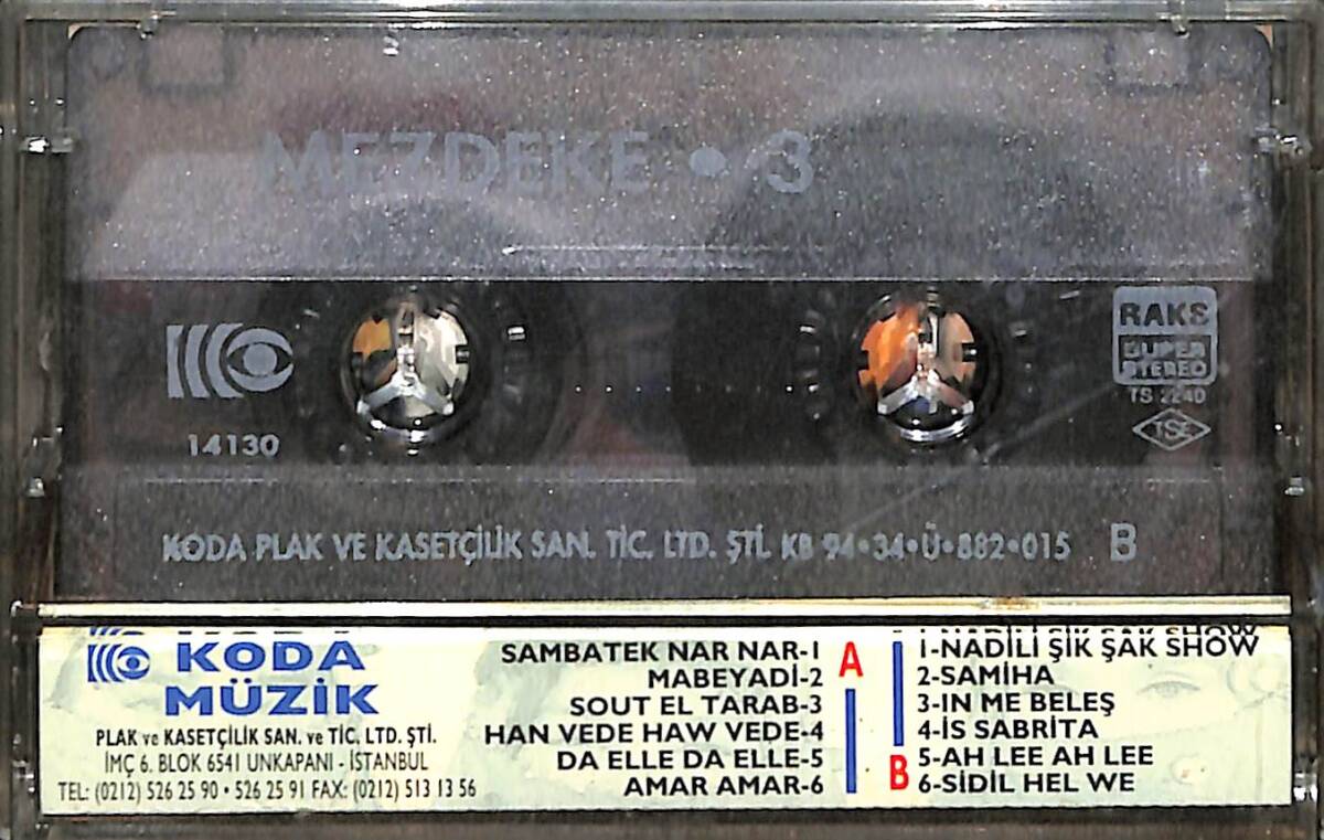 Mezdeke 3 - Mısır Dansları Kaset (İkinci El) KST28547 - 2