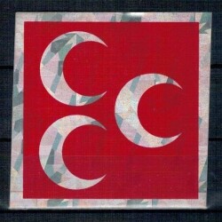 MHP Temalı Üç Hilal Çıkartma AKS107 - 2