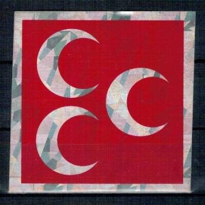 MHP Temalı Üç Hilal Çıkartma AKS107 - 1