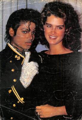 Michael Jackson-Brooke Shields Büyük Boy Kartpostal KRT18849 - 1