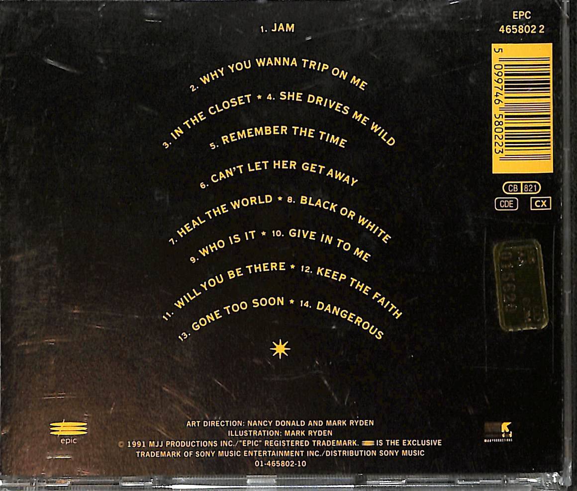 Michael Jackson - Dangerous CD (İkinci El) CD4153 - 2