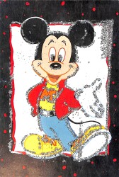 Mickey Mouse Simli Kartpostal (Küçük Boy) KRT23459 - Gökçekoleksiyon