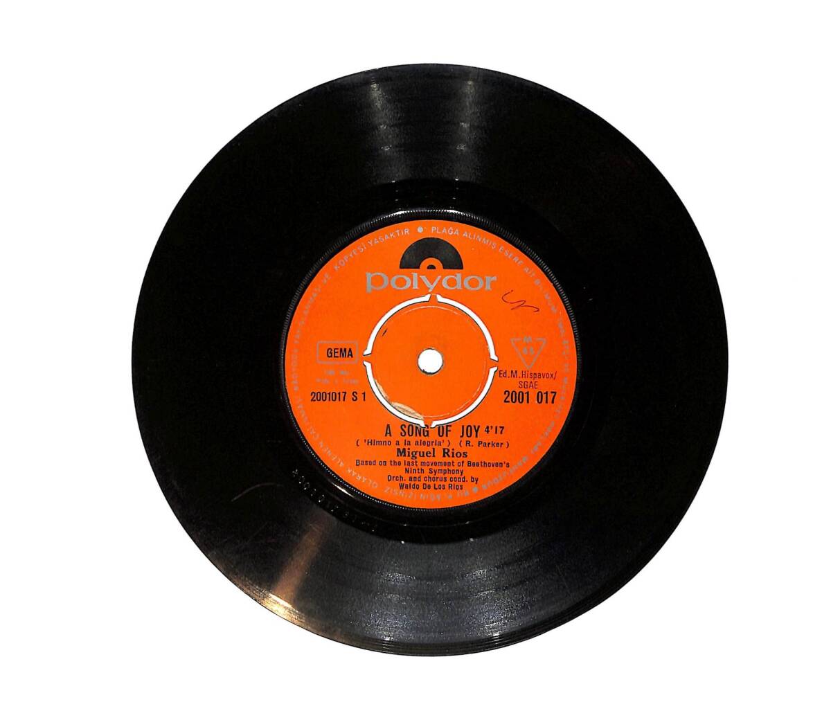 Miguel Rios - No Sabes Como Sufri / A Song Of Joy PLAK (10/7) PLK26009 - 1