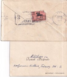 Mihriban ve İsmet Bafralı Beyoğlu-İstanbul (Kartvizit) Postadan Geçmiş Zrfıyla - Gökçekoleksiyon