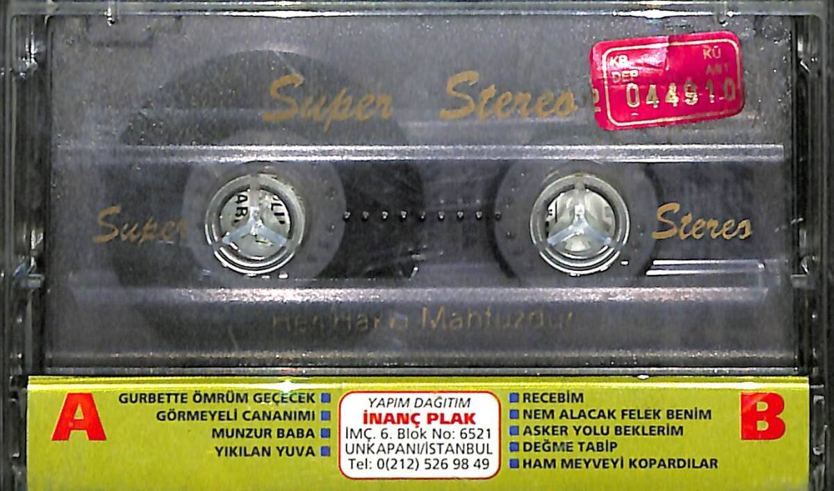 Mihrican Bahar 96 – Gurbette Ömrüm Geçecek & Yıkılan Yuva – Orijinal Kaset (İkinci El) * İnanç Plak - 1996 - Kırmızı Bandrol * KST31218 - 2