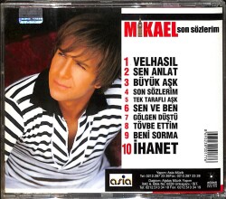 Mıkael - Son Sözlerim CD (İkinci El) CD3817 - 2