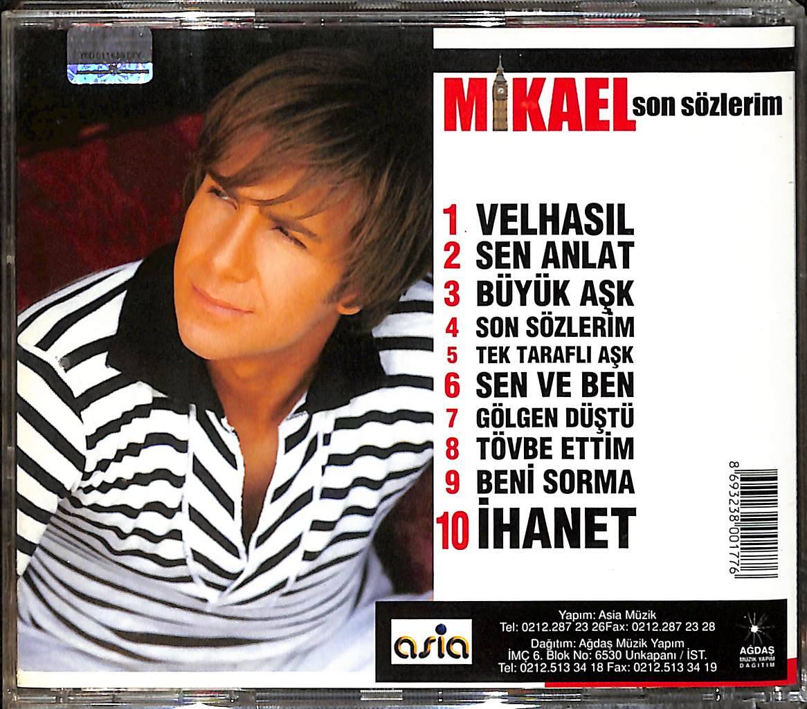 Mıkael - Son Sözlerim CD (İkinci El) CD3817 - 2
