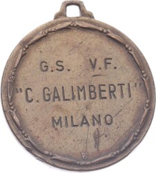 Milano İtfaiye Teşkilatı ' Carlo Galimberti ' Madalyon MVM2155 - 2